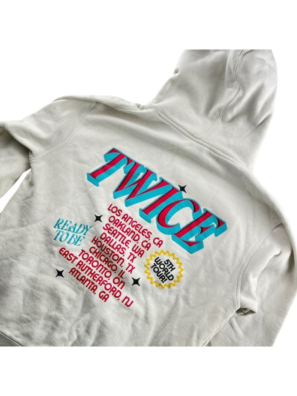Twice Ready to Be World Tour Official Hoodie Sweatshirt White • Medium